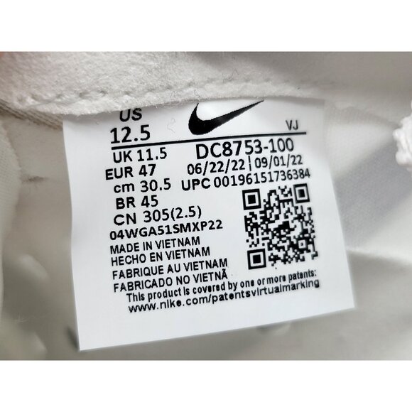 Nike Zoom Rival Sprint Track Spikes White/Black DC8753-100‎ Size 12.5 Mens - Picture 9 of 11